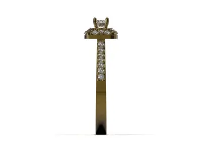 Wedding solitaire ready for casting ring sr0126 3D print model