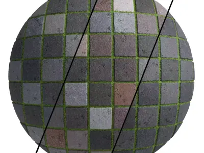 Grass Stone Materials5- By 3 color Pbr By Sbsar 4k Texture