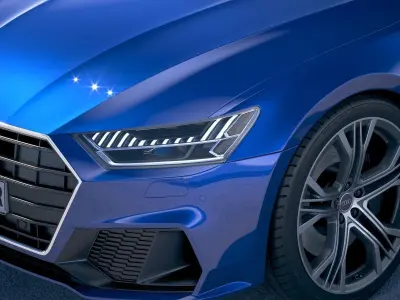 Audi A7 S-line Sportback 2018 3D model