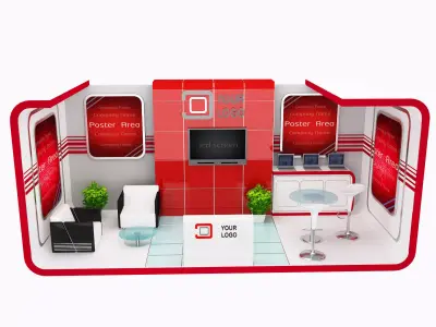  Booth Exhibition Stand a426 3D model