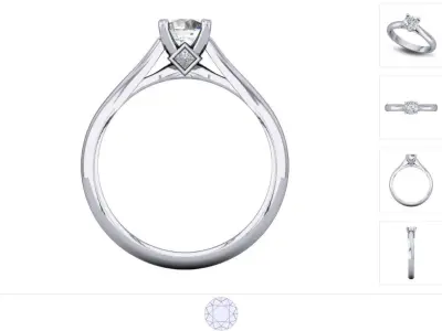 Women ring 3dm stl render detail 3D print model 29