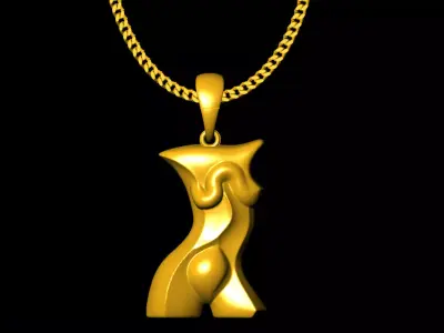 Figure pendant charms - one inch pendant 3D print model