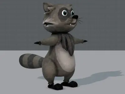 Raccoon V01 Low-poly 3D model