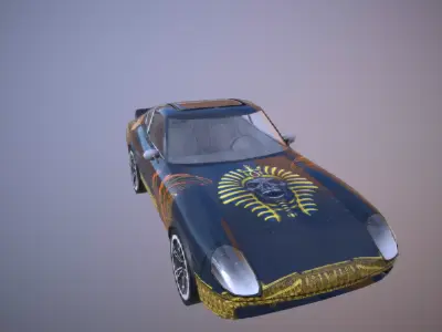 pharaoh car ready for game  Low-poly 3D model