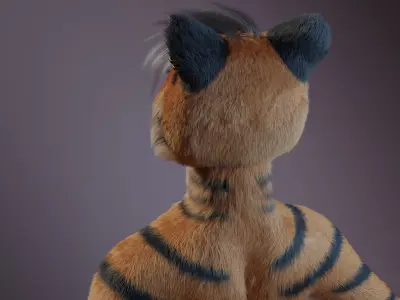 Morgana Anthro Tiger 3D model