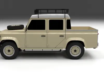 Land Rover Defender 110 Double Cab Pick Up 3D model