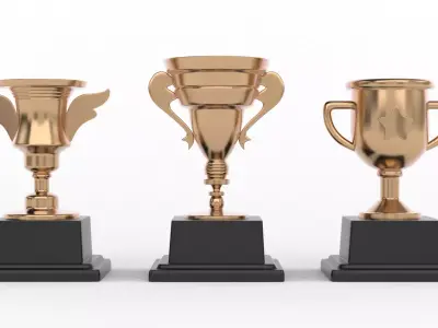 Trophy Cups 3D model 7