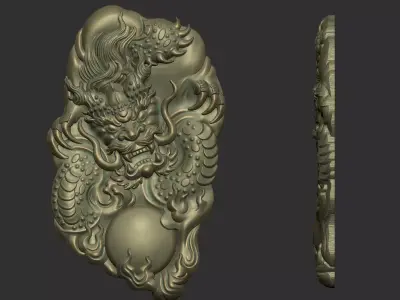 dragon pendant 3D print model