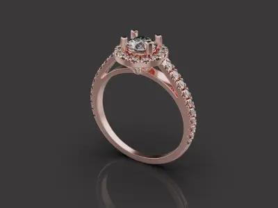 Wedding Diamond  ring 0084 3D print model