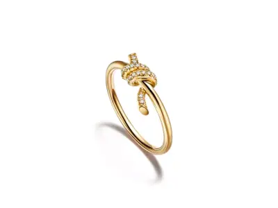 Tiffany knot diamonds Ring 3D print model