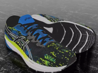 ASICS Mens GT-1000 11 Running 3D SHOES Low-poly 3D model