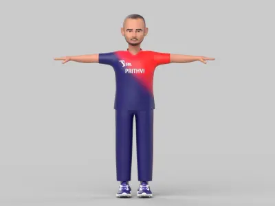 Prithvi Shaw 3D model