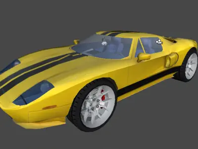 Sports Car GTO Low-poly 3D model
