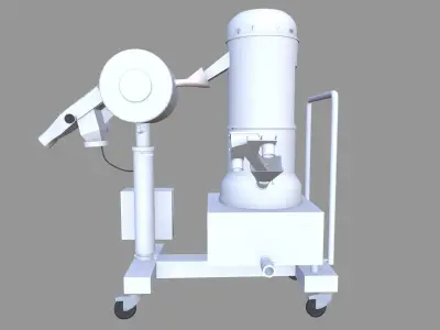 Tablet Coating Machine Low-poly 3D model