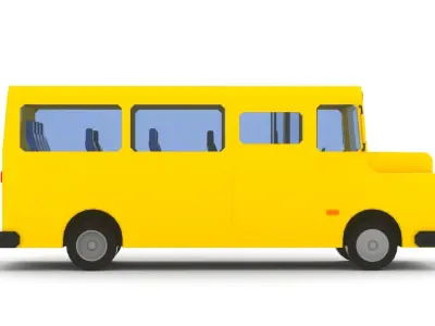 Schoolbus school bus 3D model