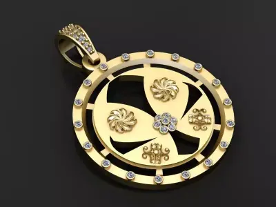   Gold Pendant  3D PRINTABLE MODEL 3D print model