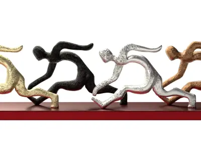 Modern Sculpture Metal Art Decoration 3D model