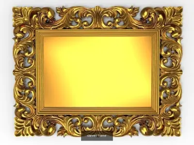 5 carved frames set 3D Model Pack purchase