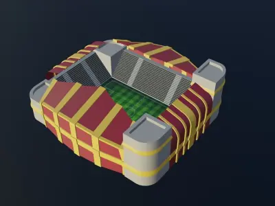 Football Stadium - Roma Low-poly 3D model