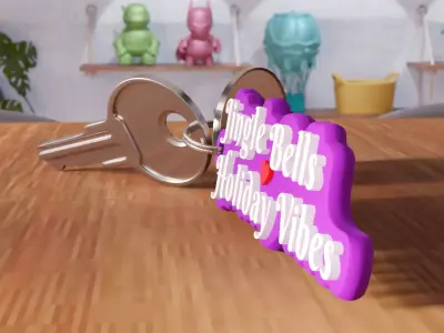 Jingle Bells Holiday Vibes Keychain - 459 3D print model