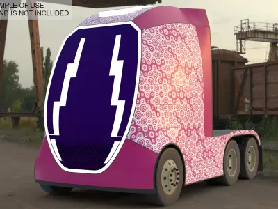 Future semitruck XIX PBR 3D model