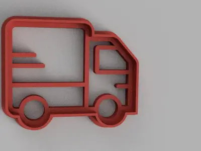 SET 5 COOKIE CUTTER 3D print model truck car 3D print model