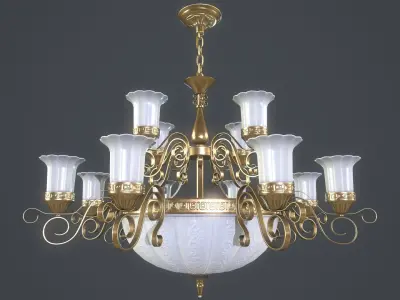 Chandelier Low-poly 3D model