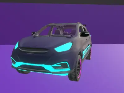 The machine of the future Low-poly 3D model