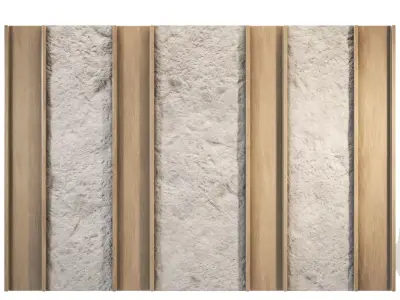 Decorative Rock Wall Panel 4 3D model