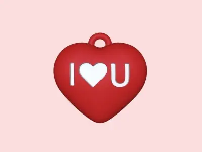 Cute Heart Keychains 3D print model