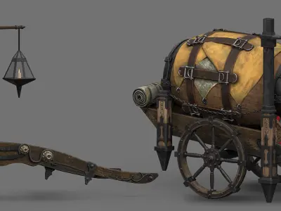 Vintage Cart 3D model