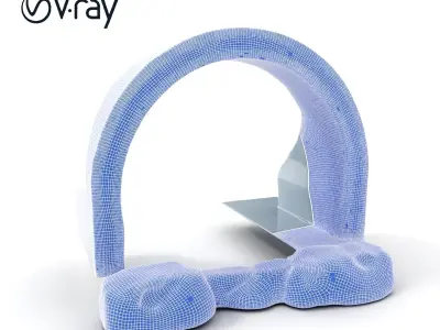 Arch and Rocks with Water Surface D Model Pack Low-poly 3D model