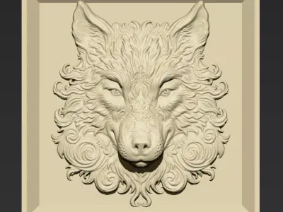 Wolf Head A94 3D print model