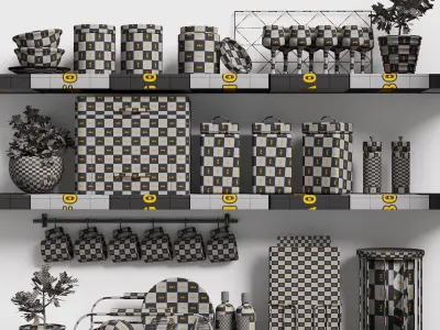 next kitchen accessories shelf  Low-poly 3D model