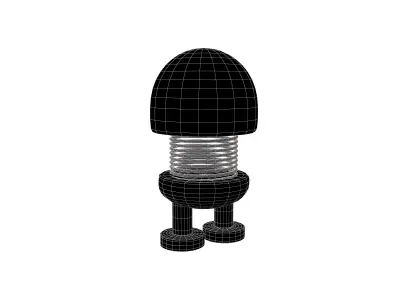 Car Spring Decoration Toys Smiling Face with Smiling Eyes v1 001 Low-poly 3D model