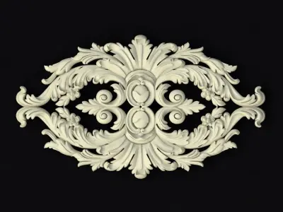Central decor ornament for furniture 3D model 843