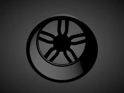 AUDI S3 OEM scalable and printable rims 3D print model