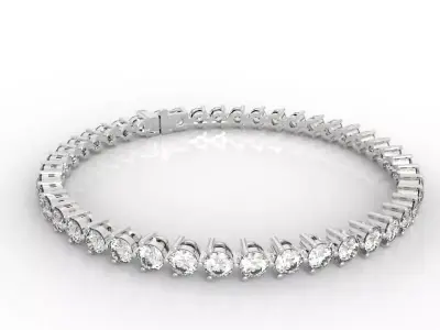 10 Point Gem Or Diamond Tennis Bracelet 3D print model