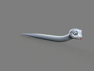 cartoon snake Low-poly 3D model