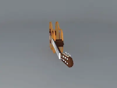 Nylon string guitar Free 3D model