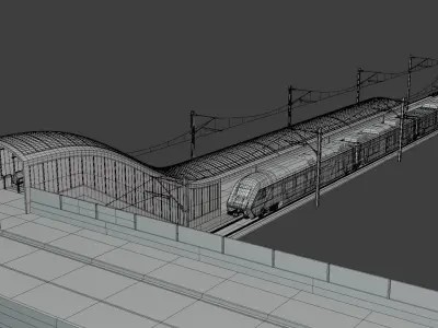 Station with Hitachi HTR 412 III 3D model