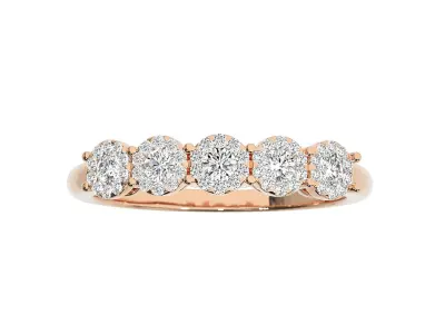 Solitaire ring 3D print model 17
