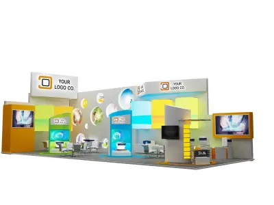 Booth Exhibition Stand a465d 3D model