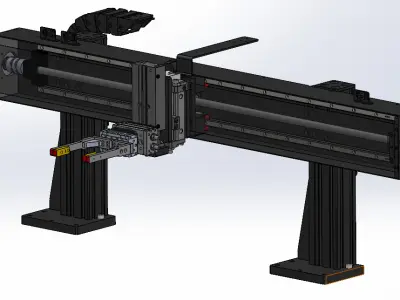 Robot picks up blank products 3D model