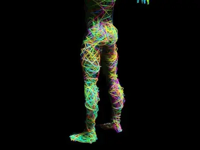 Colorful C4D Body Free low-poly 3D model