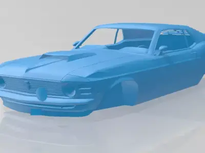 1970 Mustang Boss 302 - Body Car 3D Model 3D print model