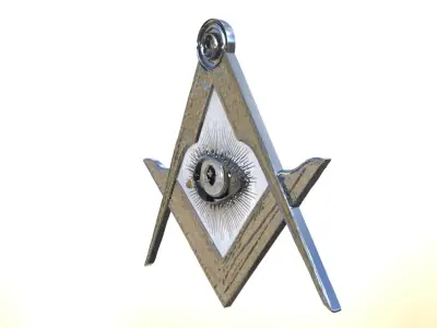 All Seeing Eye Masonic Emblem 3D model