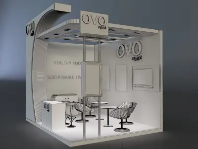  Booth Exhibition Stand a654f  3D model