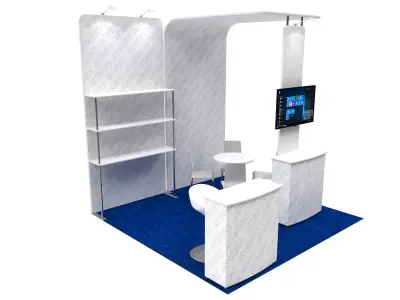 Exhibition booth 10x10ft 3DM004 3D model