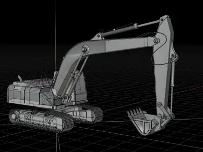Model3D excavator Sumitomo SH210 3D model